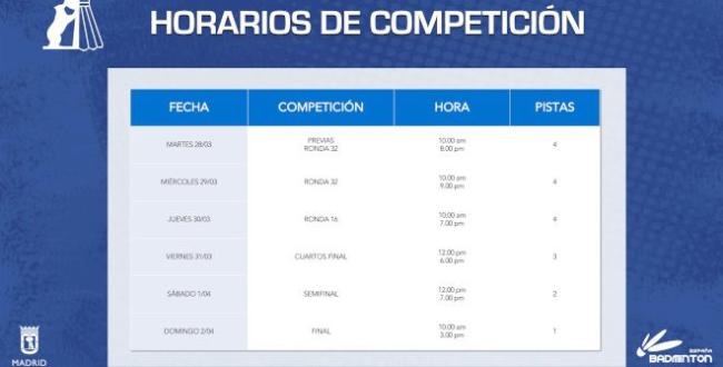 Madrid Spain Masters de Badminton 2023