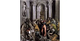 Expulsión de los Mercaderes del Templo, de El Greco / Iglesia de San Ginés de Arlés