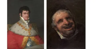 Retrato de Fernando VII hacia 1814 - 1815 Óleo sobre lienzo / El tío Paquete hacia 1819 - 1820 Óleo sobre lienzo. 39 x 31 cm. Francisco de Goya. © Museo Nacional Thyssen-Bornemisza, Madrid